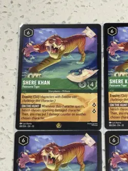 Disney Lorcana Shere Khan Fearsome Tiger x4 88/204 Whispers in the Well Non-Foil - Image 2