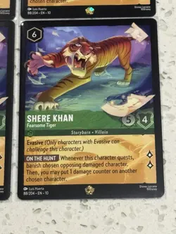 Disney Lorcana Shere Khan Fearsome Tiger x4 88/204 Whispers in the Well Non-Foil - Image 4