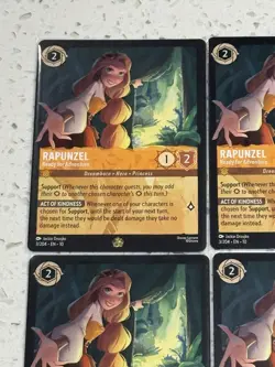 Disney Lorcana Rapunzel Ready for Adventure x4 3/204 Whispers in Well Non-Foil - Image 2