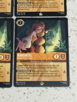 Disney Lorcana Rapunzel Ready for Adventure x4 3/204 Whispers in Well Non-Foil - Image 4
