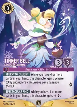 Disney Lorcana Tinker Bell - Snowflake Collector *PROMO* Non-foil - Image 3