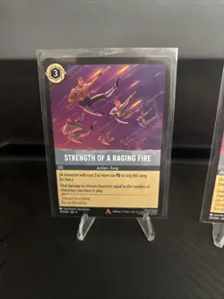 Disney Lorcana TCG Rise of the Floodborn Strength of a Raging Fire Rare 201/204 - Image 1