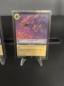 Disney Lorcana TCG Rise of the Floodborn Strength of a Raging Fire Rare 201/204 - Image 3