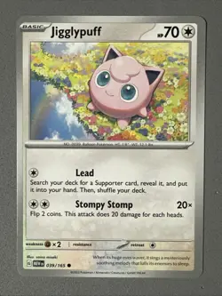 Pokemon TCG * Scarlet & Violet 151 Card * 039/165 Jigglypuff Common * FRESH PK - Image 1