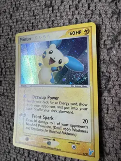 2006 Pokemon EX Trainer Kit 2 6/12 Minun Holo LP Rare Card Collection vintage - Image 2