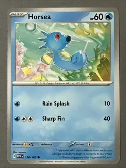 Pokemon TCG * Scarlet & Violet 151 Card * 116/165 Horsea Common * FRESH PK - Image 1