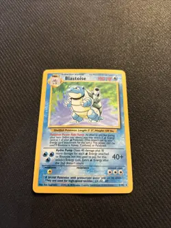 Blastoise 2/102 Base Set Unlimited Holo Rare Vintage Pokemon Card NM - Image 1