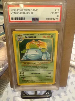 Pokemon TCG Venusaur Base Set Holo Unlimited Rare Card 15/102 1999 - Image 1