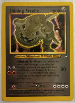 Shining Steelix 112/105 Neo Destiny Holo 2000 LP Clean Front Pokemon Card - Image 1