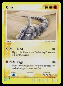 Pokemon Card - Onix Sandstorm 71/100 Reverse Holo Common - Image 1