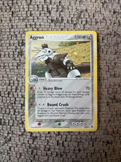 2006 Pokemon EX Legend Maker 2/92 Aggron Holo LP Rare Card Vintage collection - Image 1