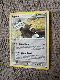 2006 Pokemon EX Legend Maker 2/92 Aggron Holo LP Rare Card Vintage collection - Image 2