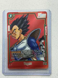 Dragon Ball Super Card Game Manga Booster Vegeta SB01-025 English SR Alt Art NM - Image 2
