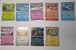 Prismatic Evolutions Complete set of 9 Card Eevee-lutions Set HOLO NM - Image 1