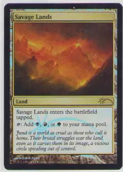 SAVAGE LANDS PROMO HOLOFOIL X1 MAGIC Mtg FRIDAY NIGHT MAGIC NEAR MINT (NM) - Image 1