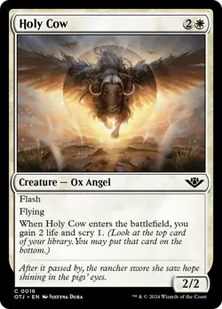 MTG Holy Cow [Outlaws of Thunder Junction] Near Mint Magic - Image 1