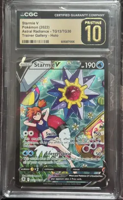 2022 Pokemon SWSH Starmie V Trainer Gallery #TG13/TG30 CGC PRISTINE 10 - Image 1