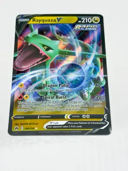 Pokemon Rayquaza V Ultra Rare 100/159 Evolving Skies Rapid Strike 210 HP NM - Image 1