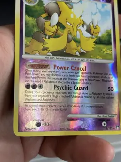 2007 Pokemon Diamond & Pearl Mysterious Treasures Alakazam Reverse Holo 2/123 NM - Image 3