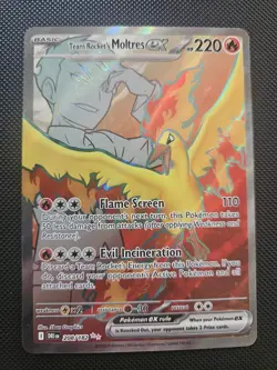 2025 Pokemon SV Destined Rivals EN #208/182 Team Rocket's Moltres ex Ultra rare - Image 1