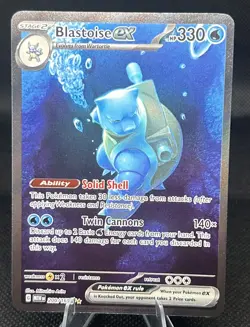 Pokemon Scarlet & Violet 151 TCG Blastoise EX 200/165 Sir Special Illustration - Image 1