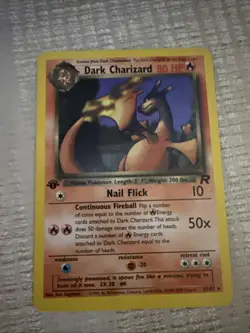 Pokemon TCG WOTC Team Rocket 1st Edition Dark Charizard 21/82 Non-Holo. NM - Image 1