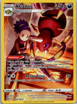 Ariados TG09/TG30 Holo Brilliant Stars Trainer Gallery Pokemon Holo NM - Image 1