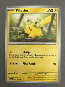 Pokemon TCG * Scarlet & Violet 151 Card * 025/165 Pikachu Common * FRESH PK - Image 1