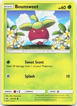 Bounsweet Common SM Base Set 18/149 LP Pokemon - Image 1