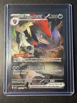Pokemon N's Zoroark EX Full Art Holo SIR Sv09 Journey Together 185/159 - Image 1