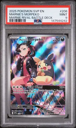 Marnie’s Morpeko Rival Battle Deck Pokemon 206 PSA 9 SV Promo - Image 1