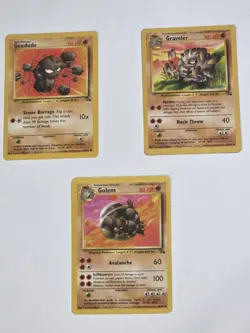Geodude, Graveler & Golem Fossil Set Pokemon TCG - Image 1