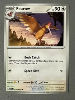 Pokemon TCG * Scarlet & Violet 151 Card * 022/165 Fearow Uncommon * FRESH PK - Image 1