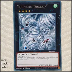 Tornado Dragon - CRBR-EN013 - Rare 1st Edition Yugioh - Image 1