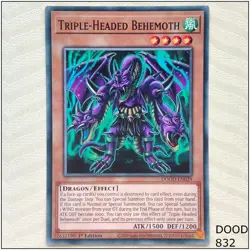 Triple-Headed Behemoth - DOOD-EN029 - Common 1st Edition Yugioh - Image 1