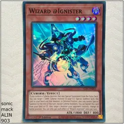 Wizard @Ignister - ALIN-EN001 - Super Rare 1st Edition Yugioh - Image 1