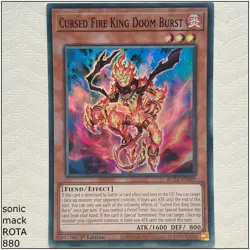 Cursed Fire King Doom Burst - ROTA-EN099 - Super Rare 1st Edition Yugioh - Image 1