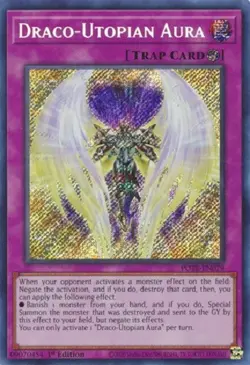 *** DRACO-UTOPIAN AURA *** SECRET RARE 1ST EDITION POTE-EN079 YUGIOH! (NM) - Image 1