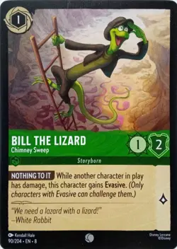 90/204 BILL THE LIZARD CHIMNEY SWEEP EN8 COMMON DISNEY LORCANA CARD - Image 1