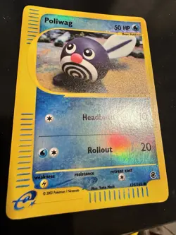 Pokemon Card Expedition Base Set Poliwag 125/165 Common - Image 2