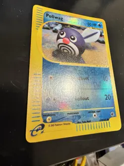 Pokemon Card Expedition Base Set Poliwag 125/165 Common - Image 3