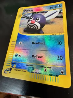 Pokemon Card Expedition Base Set Poliwag 125/165 Common - Image 4