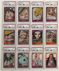 2023 One Piece EN Premium Card Film Red Sequential Set (12) PSA 10 w/ Luffy Nami - Image 1