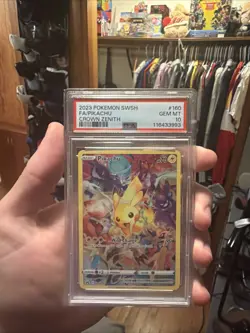 Pokemon Pikachu TCG Crown Zenith Holo Full Art Secret Rare Card PSA 10, 160/159 - Image 1