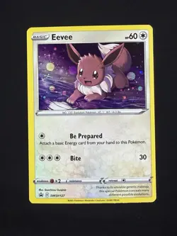 Eevee SWSH127 HOLO RARE Pokemon Black Star Promo NM 2021 Card TCG - Image 1