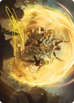 MTG Heroic Intervention Art Card (Gold-Stamped Signature) [The Lord of the Rings - Image 1