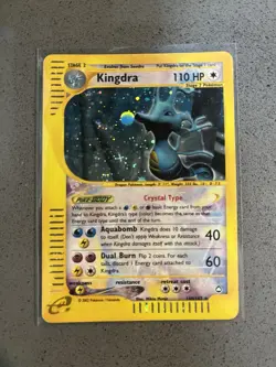 Pokemon Kingdra 148/147 Aquapolis Secret Rare Holo Crystal Type 110 HP Card 2002 - Image 1