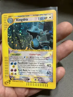 Pokemon Kingdra 148/147 Aquapolis Secret Rare Holo Crystal Type 110 HP Card 2002 - Image 3