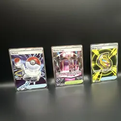 Pokemon Trainer Holo Lot (3 Cards) Switch, Battle Cage, Mega Signal TCG - Image 2