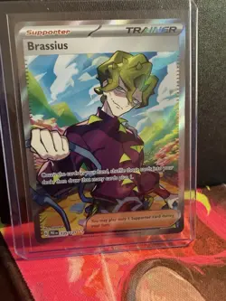 Pokemon TCG Brassius Full Art Holo Card 135/131 Prismatic Evolutions Trainer - Image 1